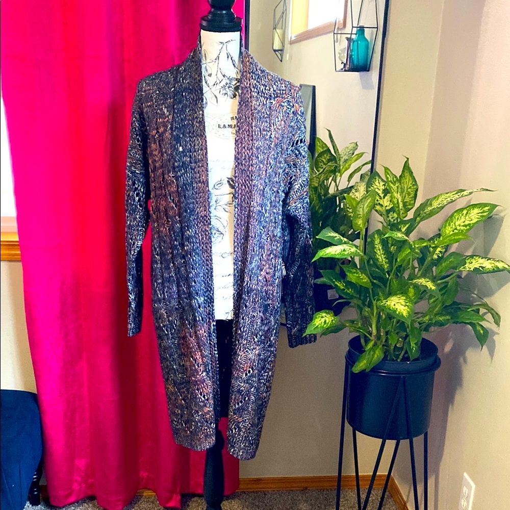 SISTERS Multicolor Knit Cardigan. NWT. M/L